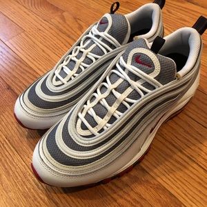 Nike Air Max (White Bullet) White /Varsity Red- Particle Grey size 10